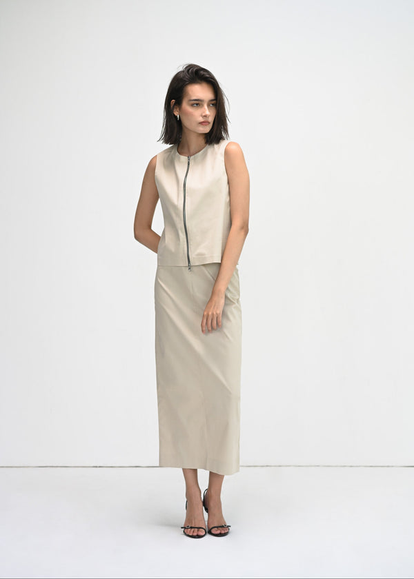 The Canvas Midi Column Skirt