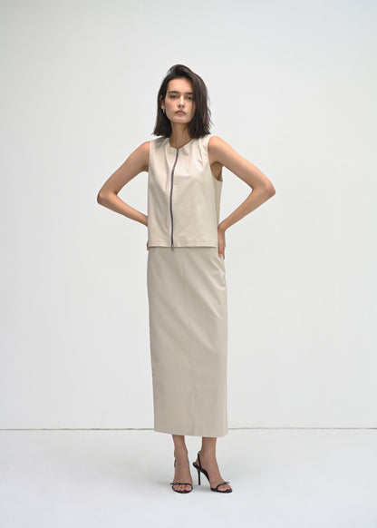 The Canvas Midi Column Skirt