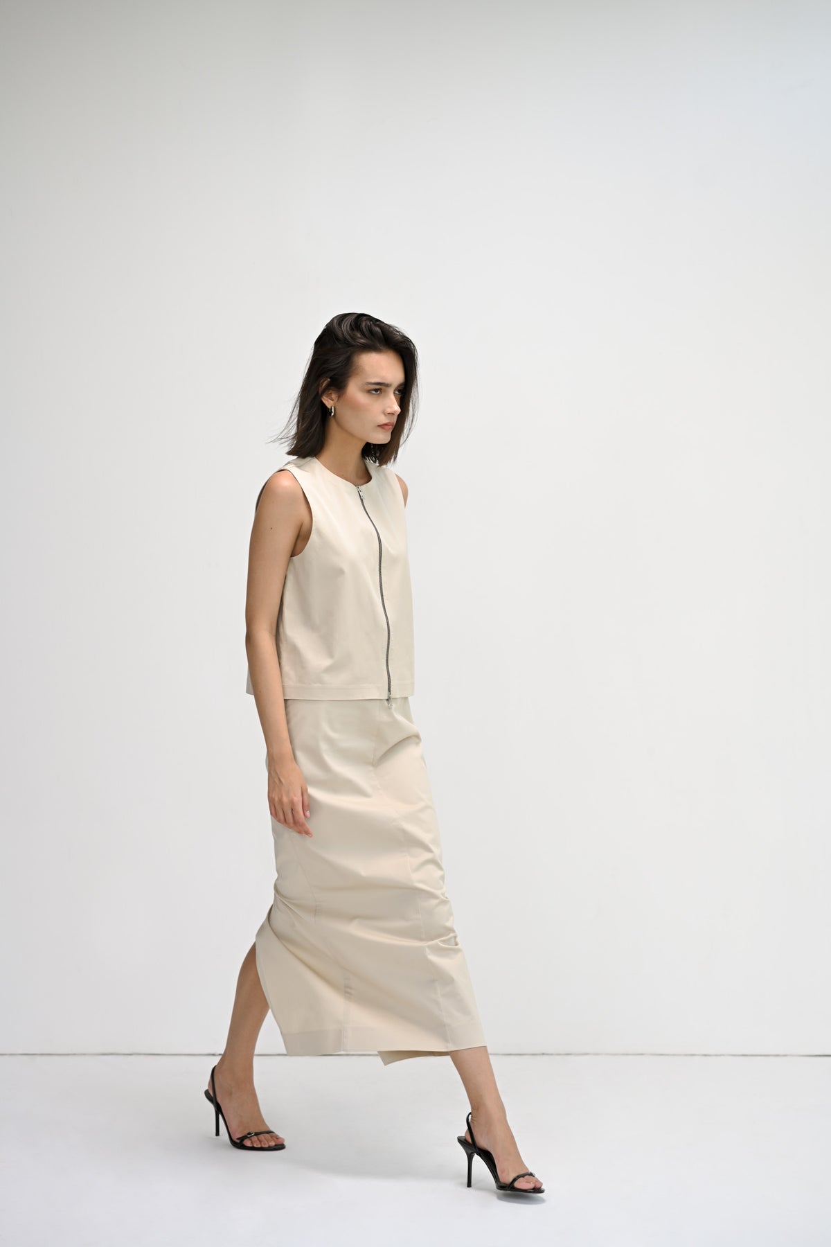 The Canvas Midi Column Skirt