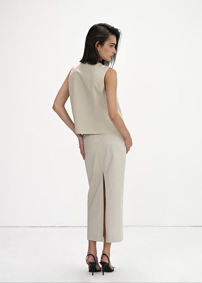 The Canvas Midi Column Skirt