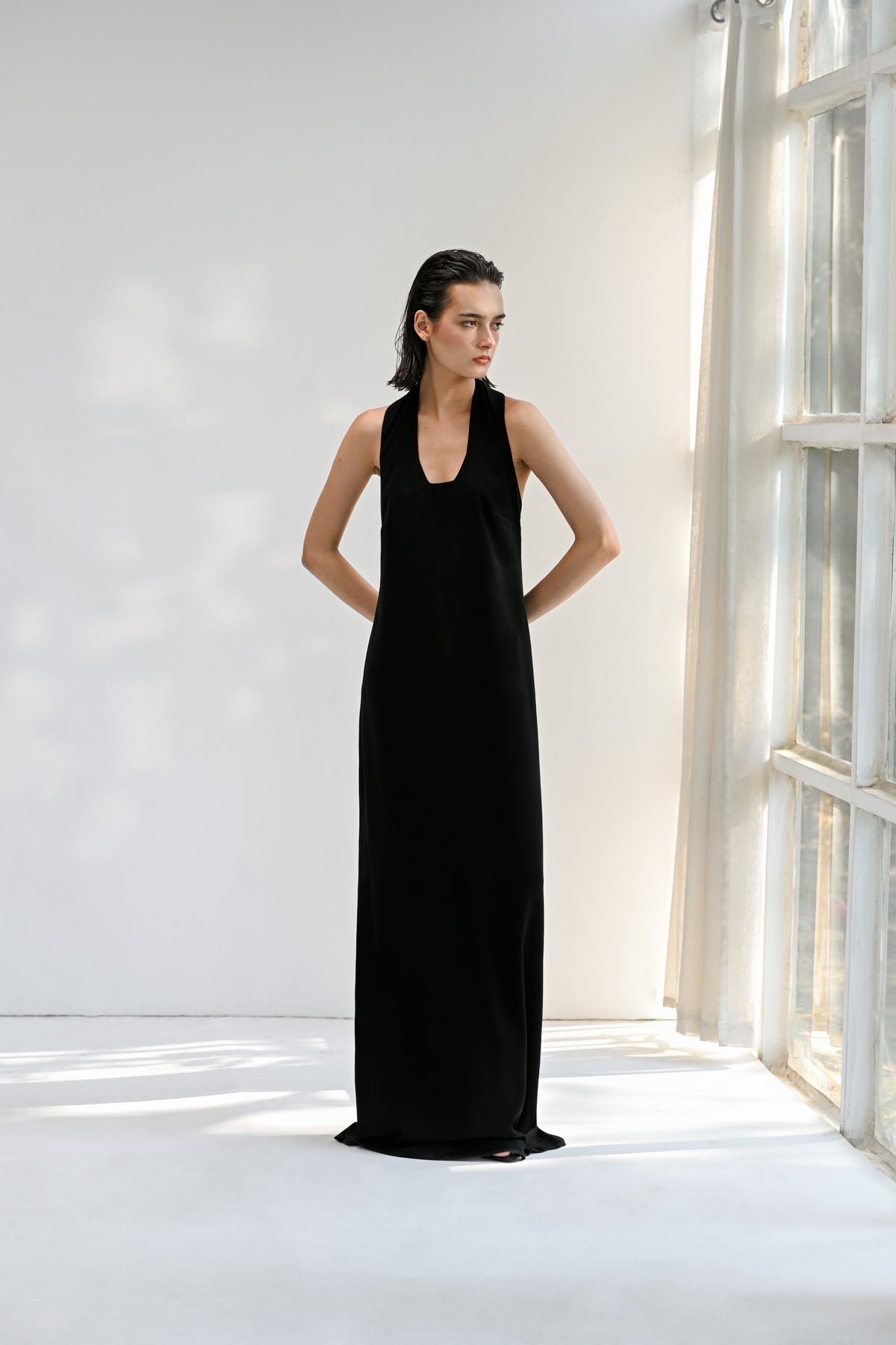 The Arc Halter Maxi Dress
