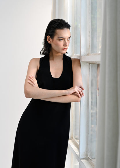 The Arc Halter Maxi Dress