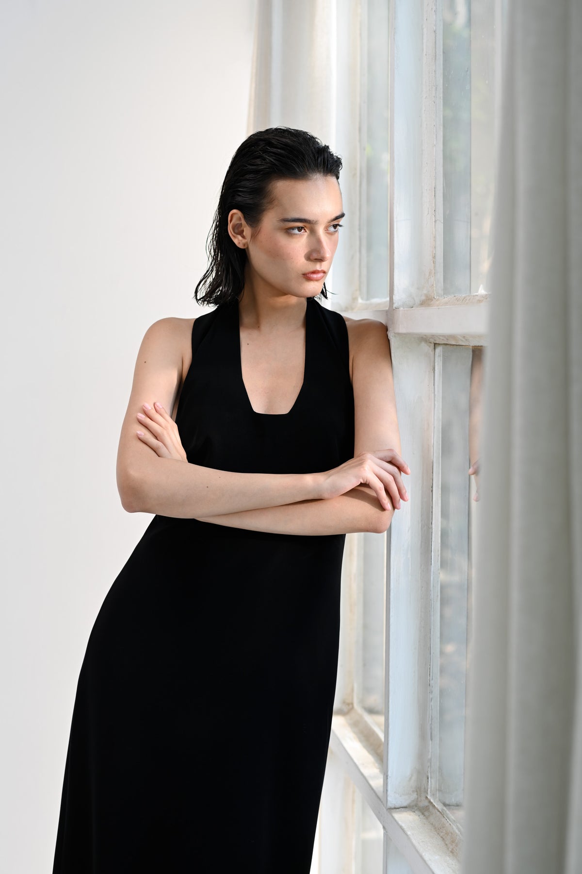 The Arc Halter Maxi Dress