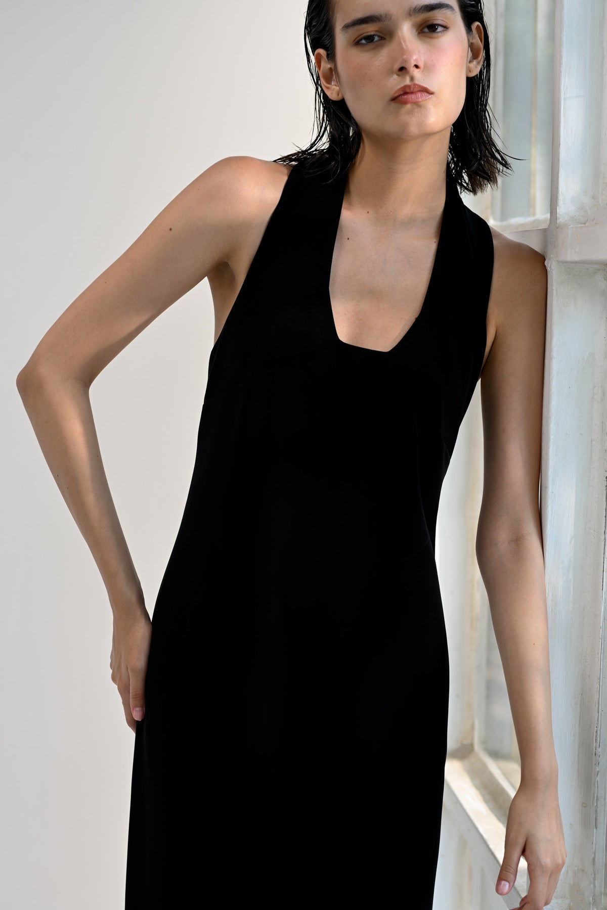 The Arc Halter Maxi Dress