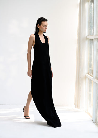 The Arc Halter Maxi Dress