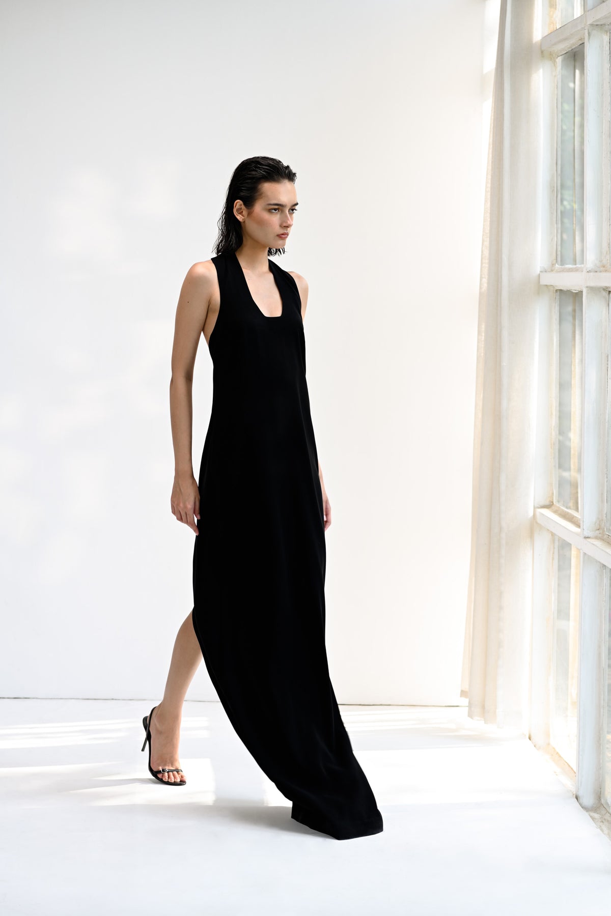 The Arc Halter Maxi Dress