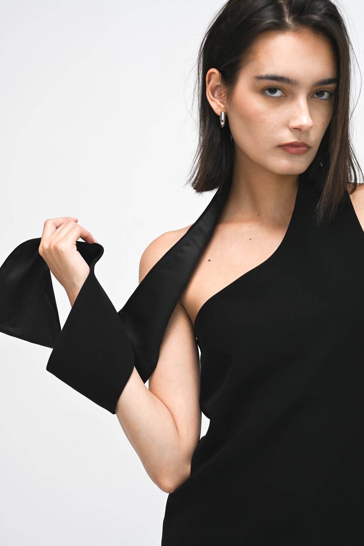 The Noir Halter Scarf Top