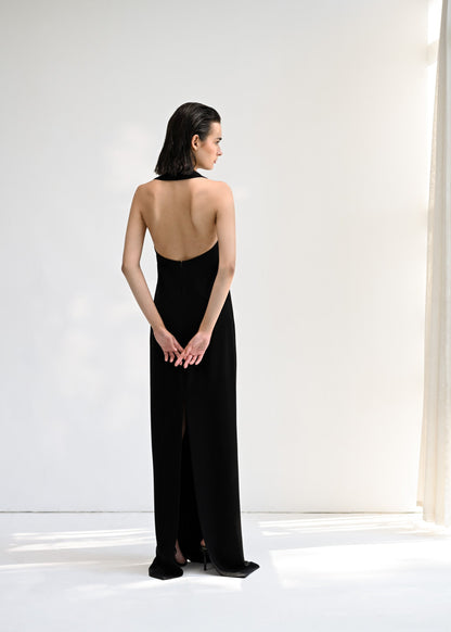 The Arc Halter Maxi Dress