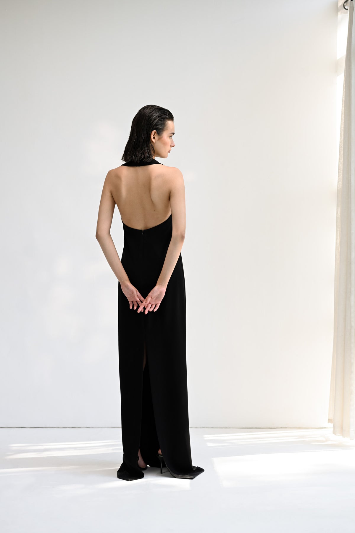 The Arc Halter Maxi Dress