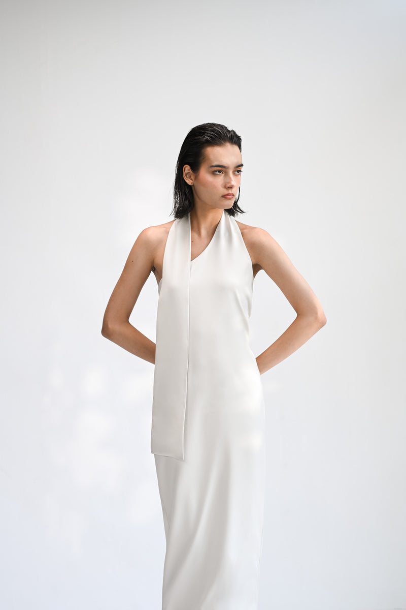 The Halo Halter Scarf Dress