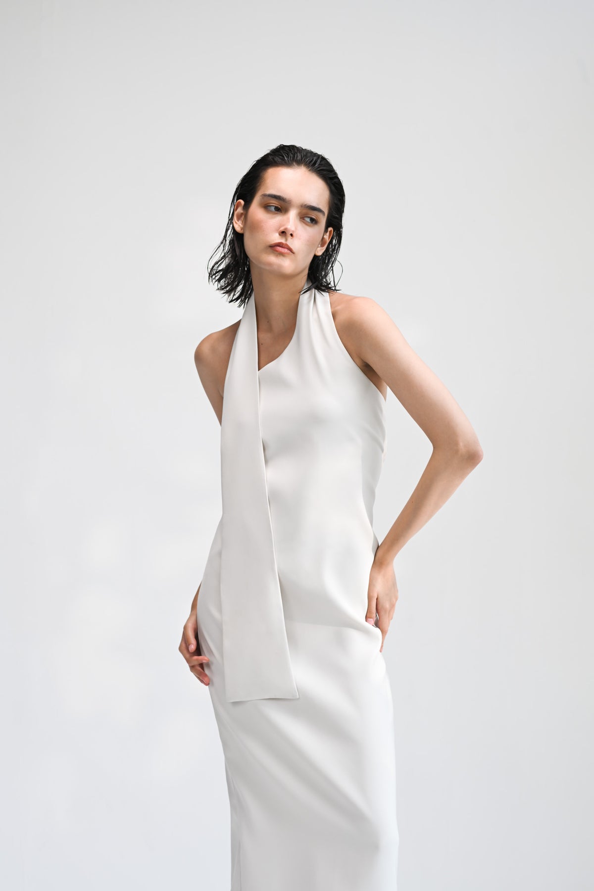 The Halo Halter Scarf Dress