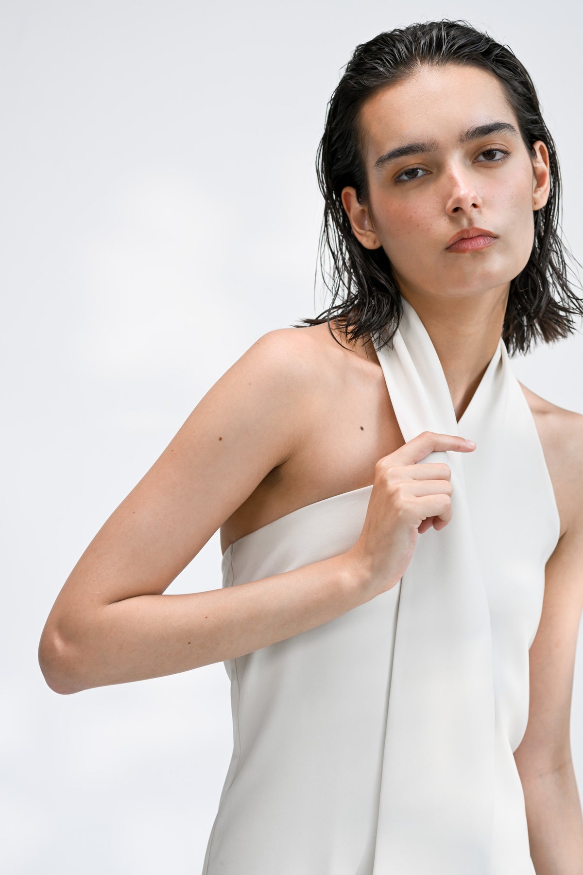 The Halo Halter Scarf Dress